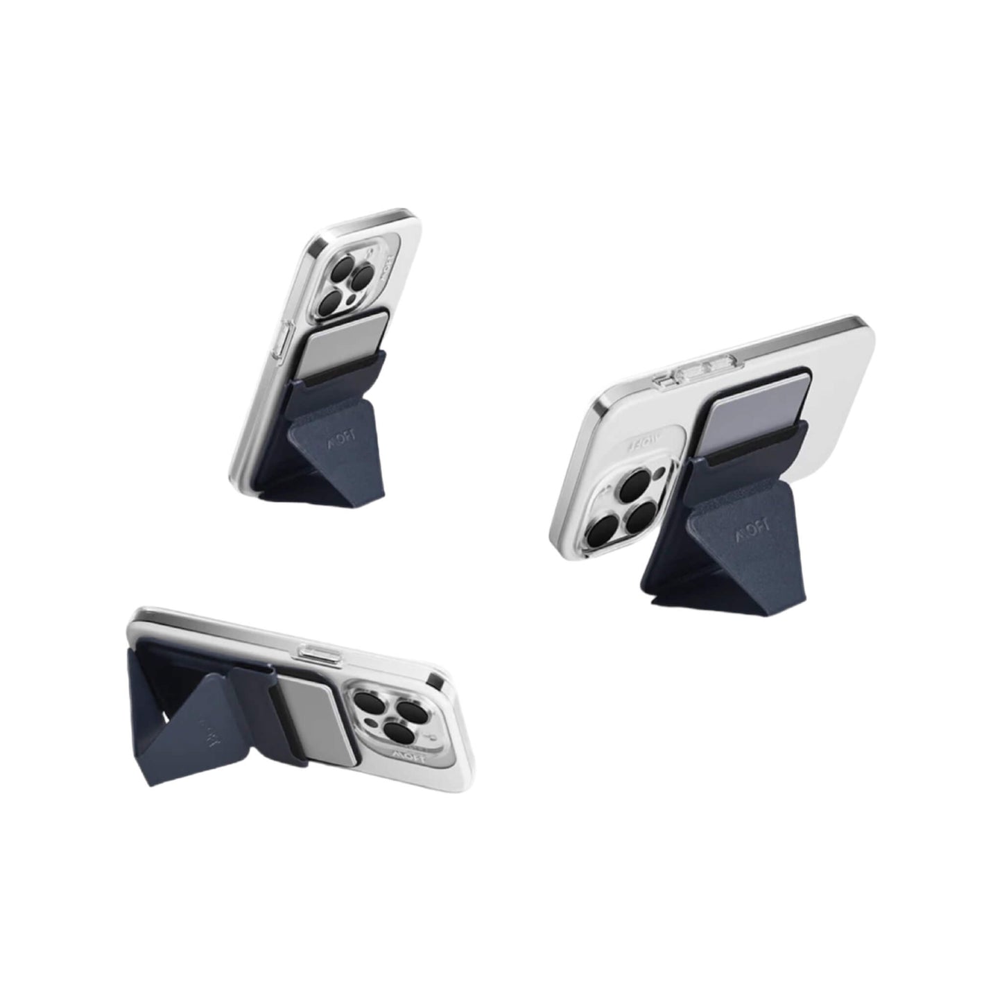 مسكة ومحفظة موفت المغناطيسية مع حامل بتقنية ماج سيف، تصميم أنيق ومثالي للاستخدام اليومي، متوفرة الآن لدى اكس ستور في قطر.