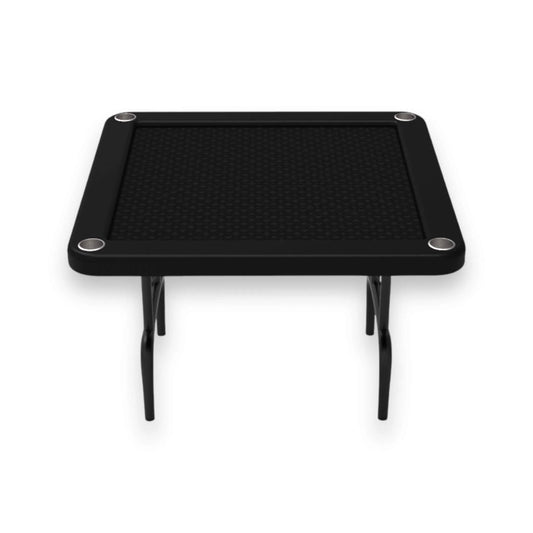 Square playing card table, folding legs, handcrafted, quality materials, stainless cup holders, spill-proof surface, from xStore in Qatar
