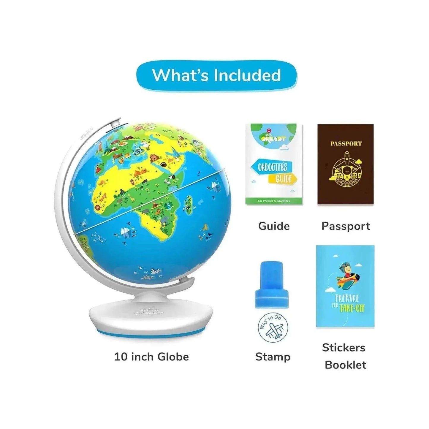تشمل كرة أرضية تفاعلية بحجم ١٠ إنش وجواز سفر وملصقات تعليمية لتحفيز الفضول والاكتشاف، متوفرة لدى اكس ستور في قطر