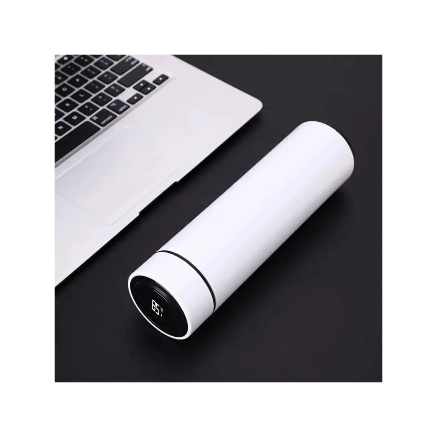 Blupebble insulated smart water bottle with accurate temperature sensor, non-slip base for convenience, at xStore in Qatar.