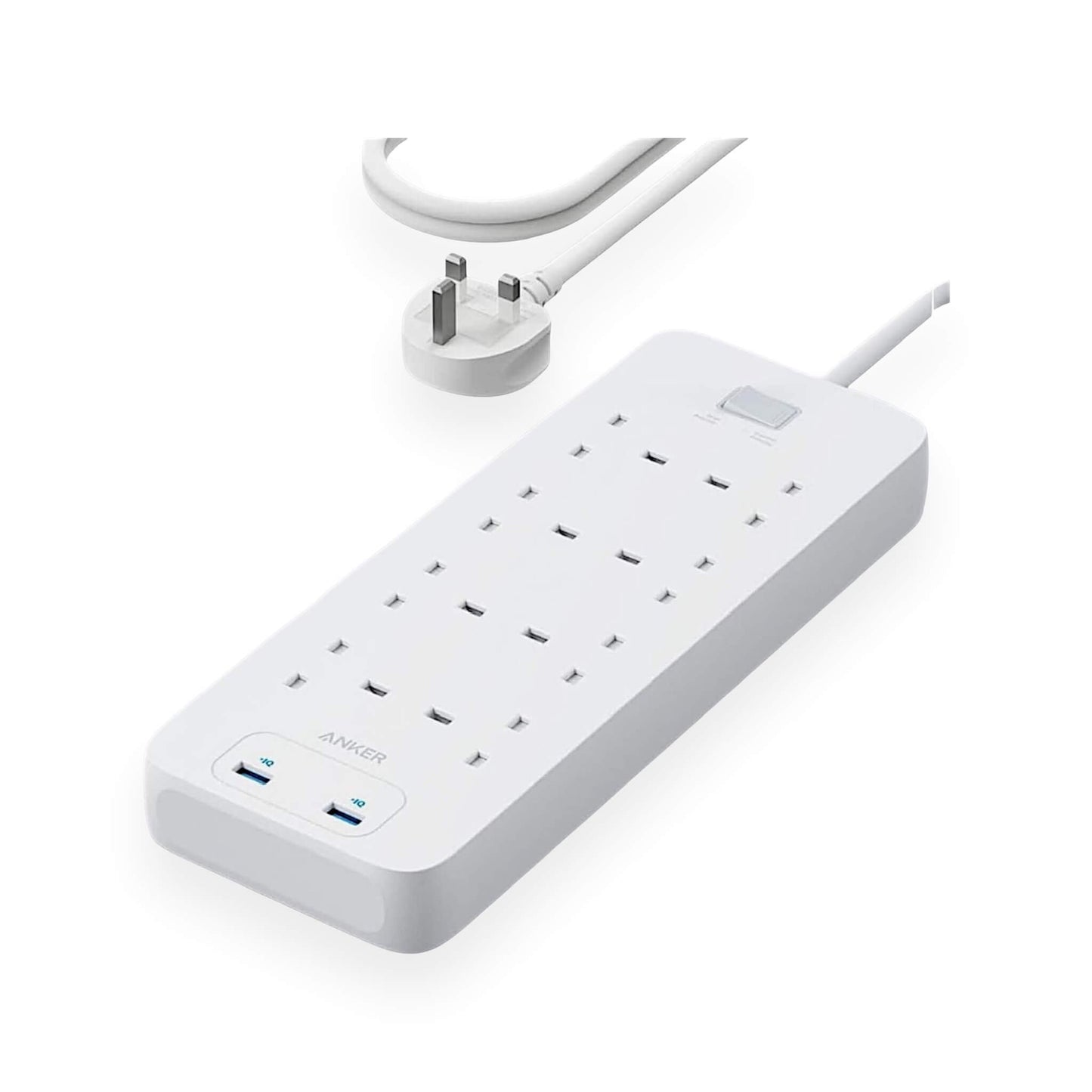 Power strip with AC outlets and 2 USB ports (12W total) for charging up to 10 devices from xStore in Qatar
