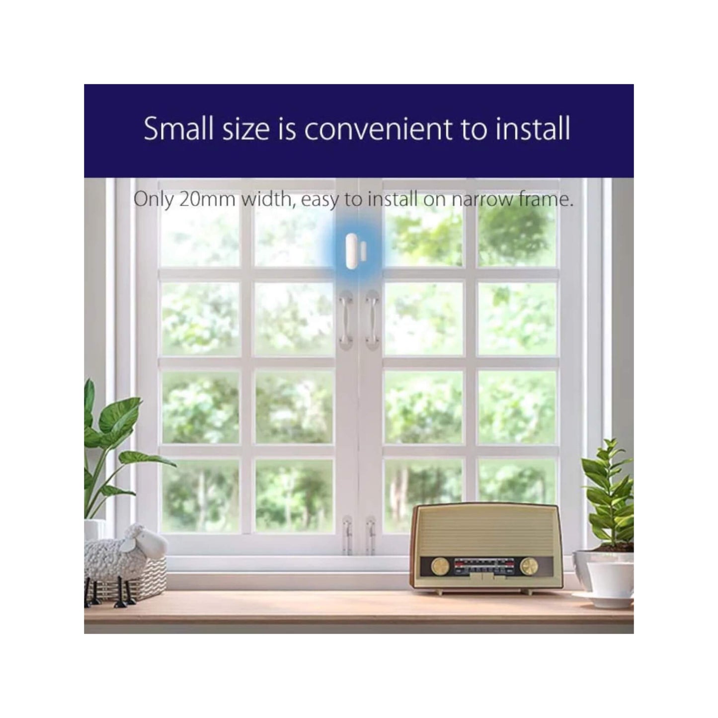 Long-lasting battery-powered sensor with a sleek, modern design for seamless home integration from xStore in Qatar