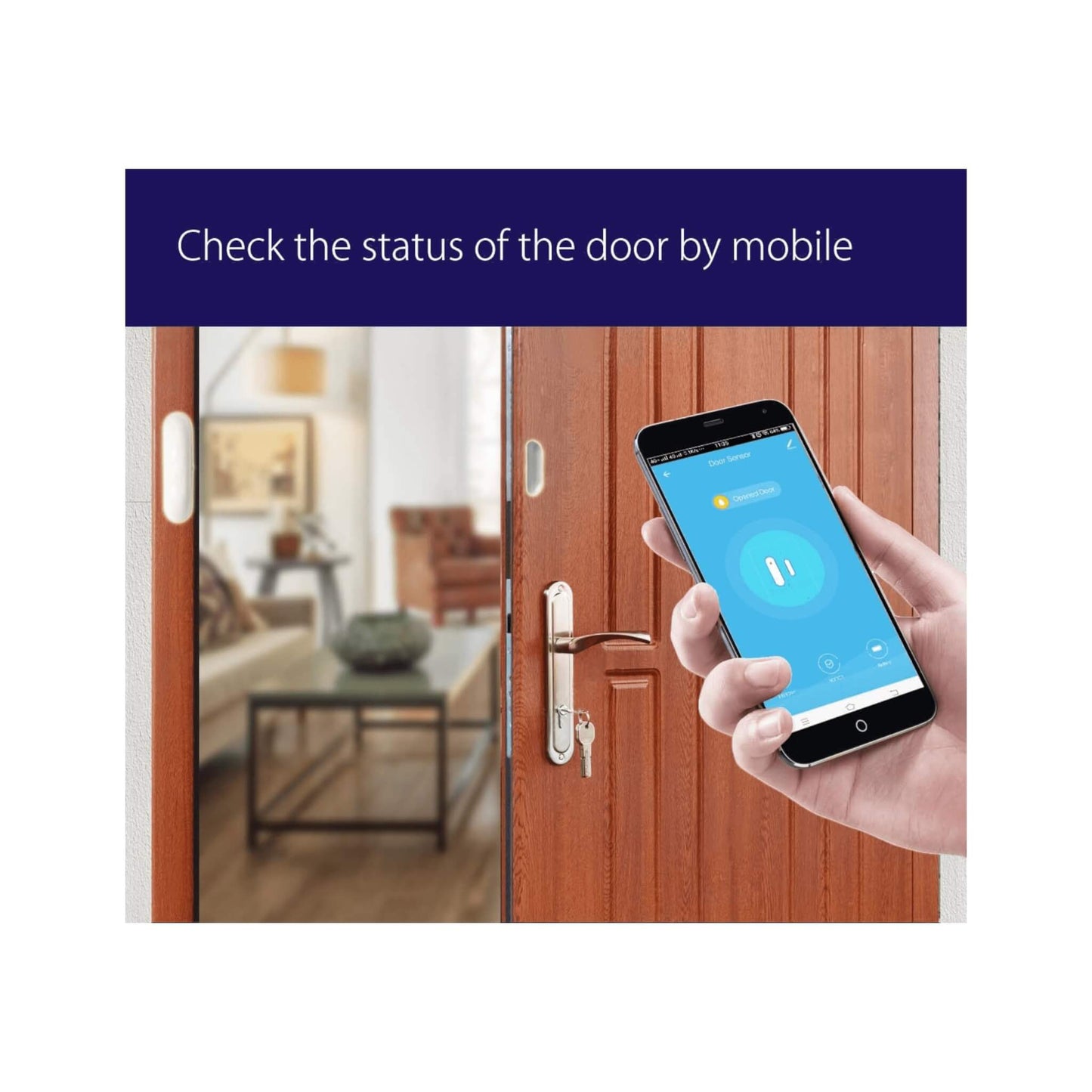 Easy-to-install smart sensor with Marrath Home app compatibility for remote monitoring from xStore in Qatar
