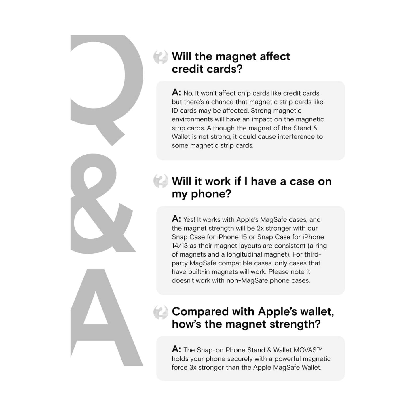 مسكة ومحفظة موفت المغناطيسية مع حامل بتقنية ماج سيف، تصميم أنيق ومثالي للاستخدام اليومي، متوفرة الآن لدى اكس ستور في قطر.