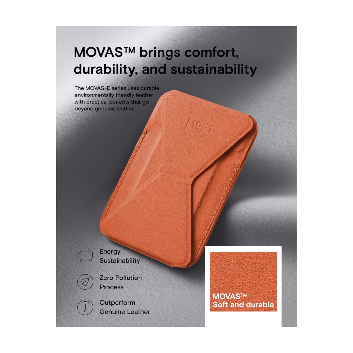 MOFT magnetic wallet stand, with angle adjustment & Magsafe, for iPhone 12/13/14/15/16. Available at xStore.qa in Qatar.