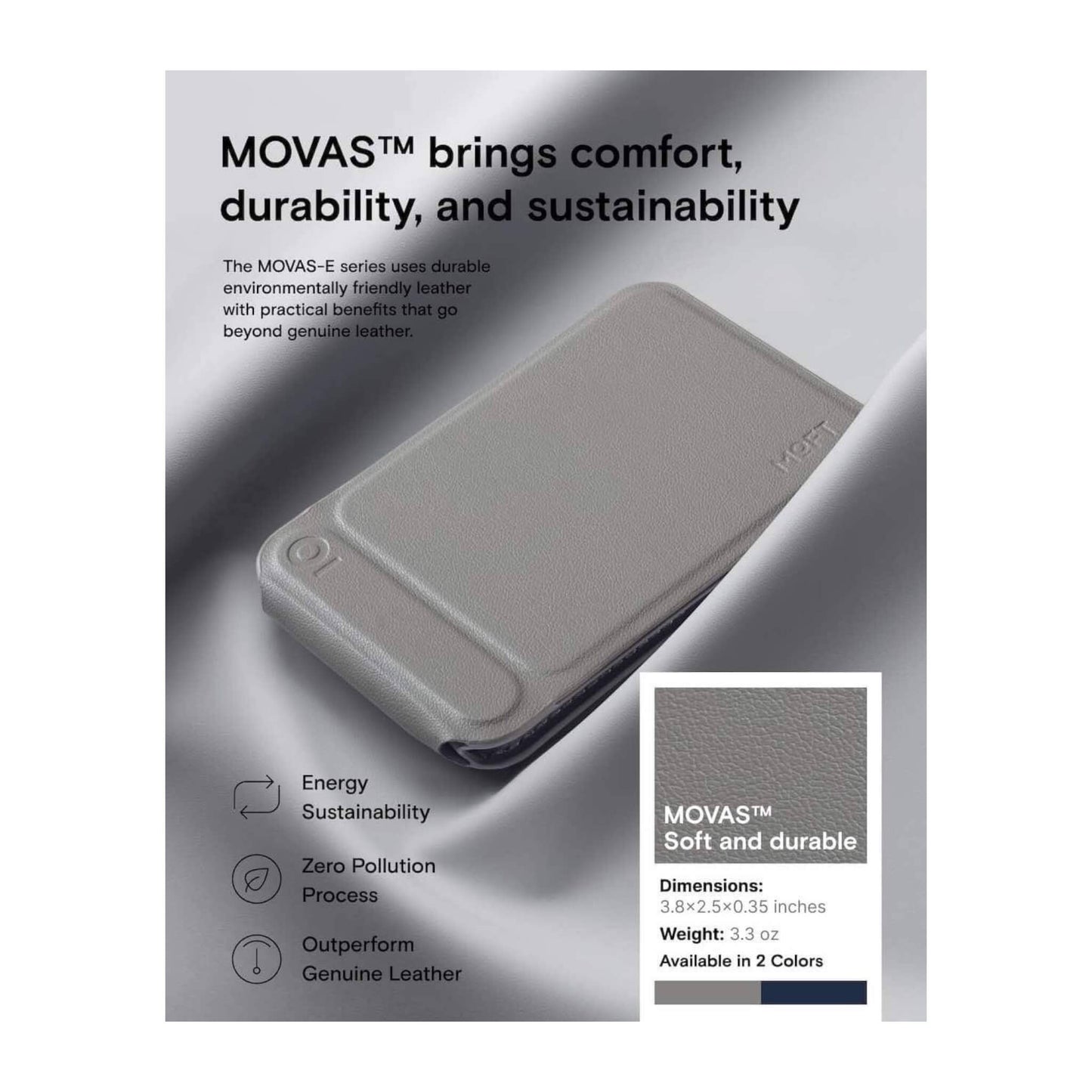 ستاند موفت ثلاثي القوائم مع محفظة - ماج سيف - طبيعى, مصنوع من جلد نباتي عالي الجودة, متوفر لدي اكس ستور في قطر