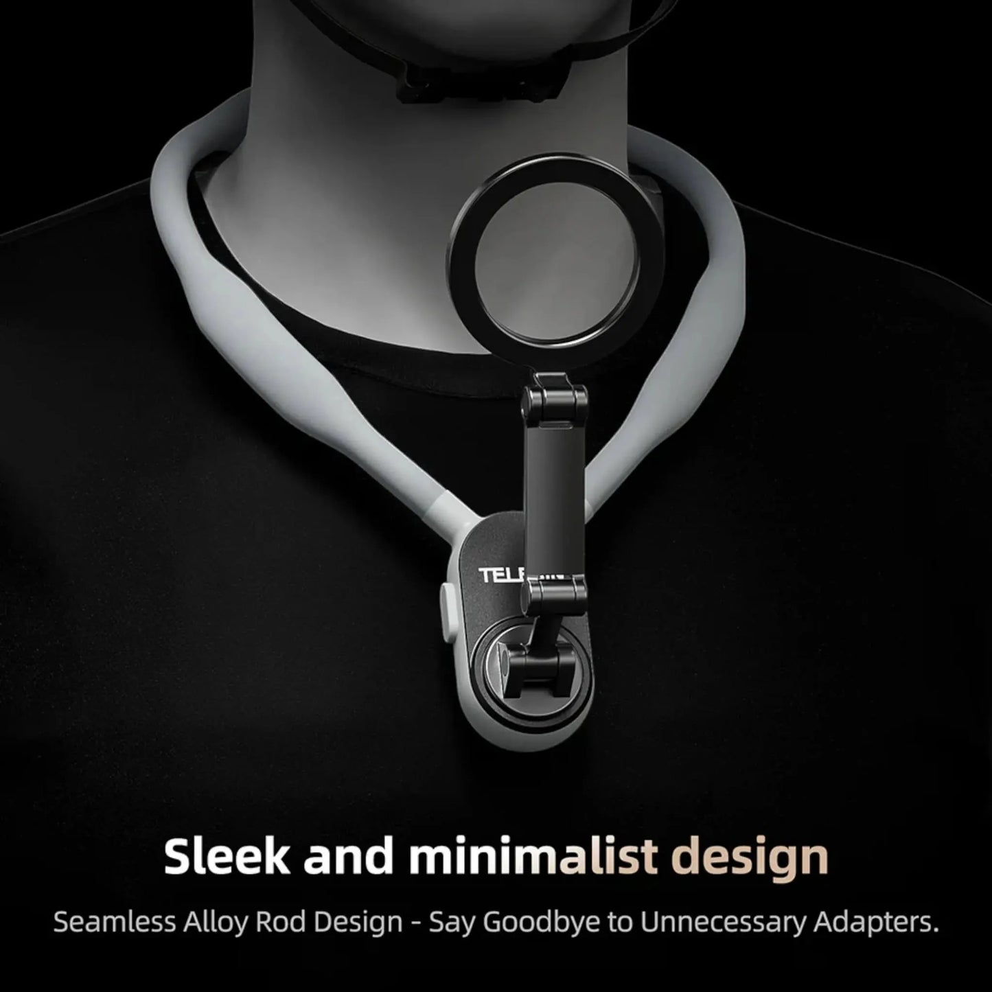 TELESIN Magnetic Neck Mount for Phones, hands-free and adjustable, for filming and easy viewing, from xStore in Qatar.