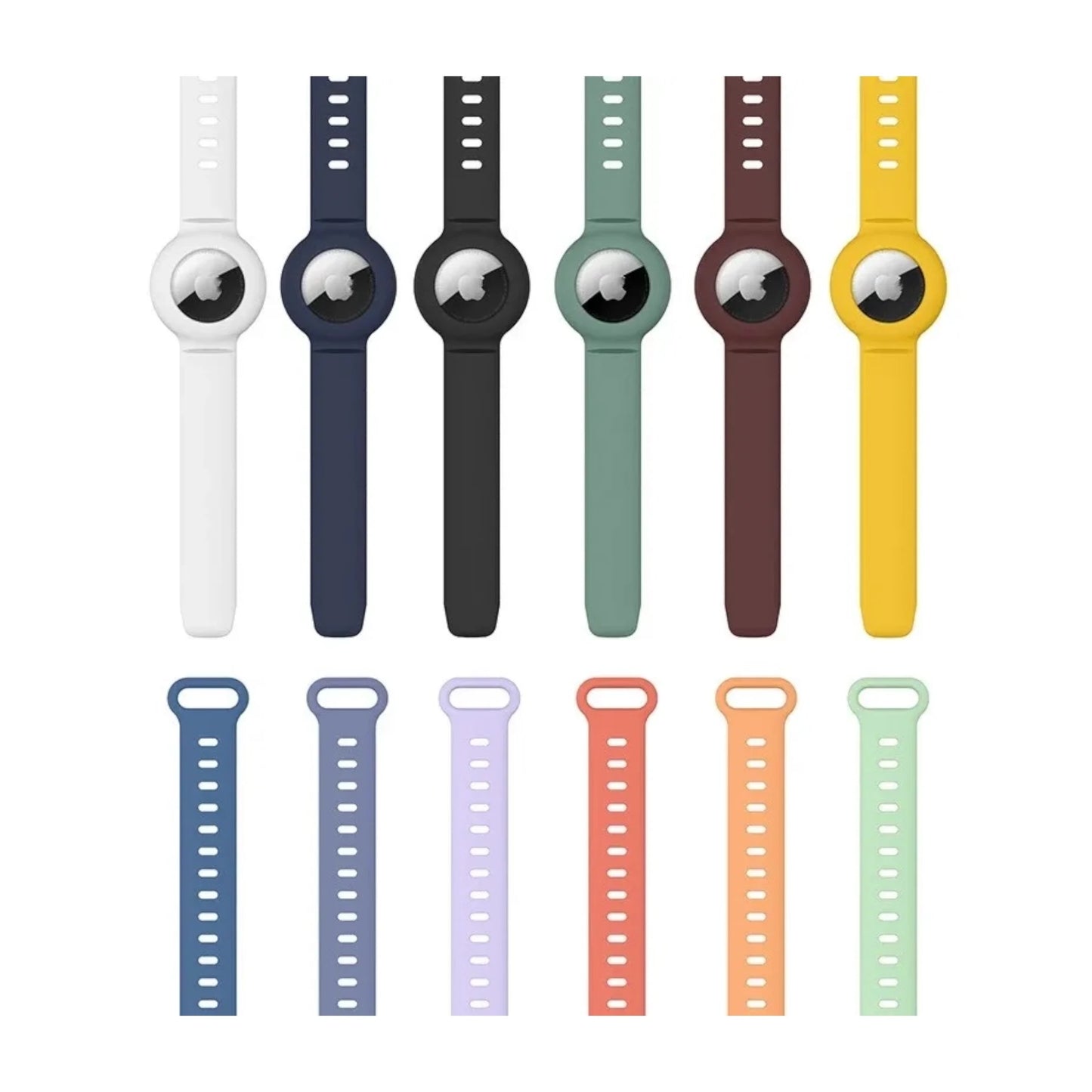 AirTag Soft Silicone Strap Sport Band, For Apple Airtags Wristbands Case Soft Silicons Strap, from xStore.qa in Qatar.