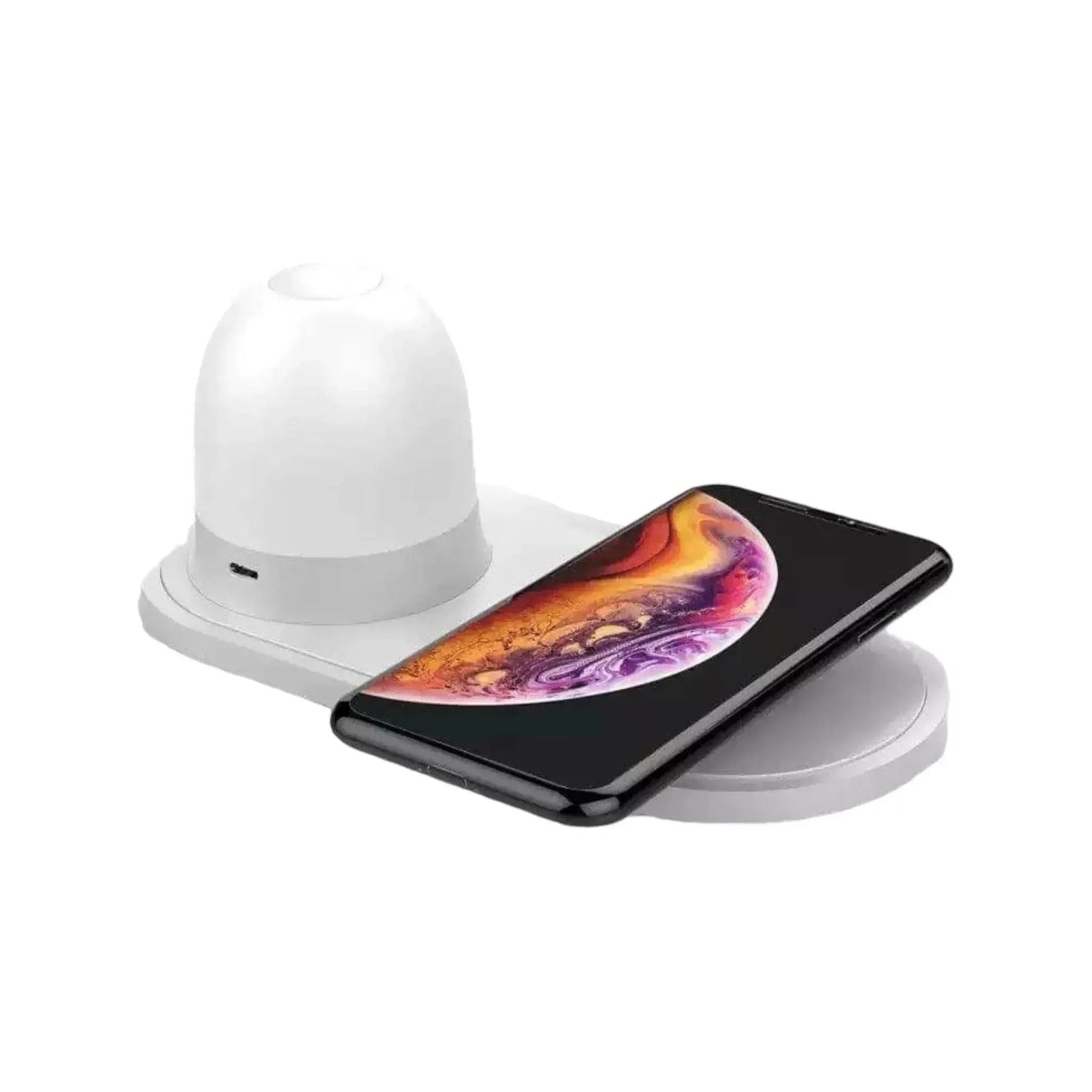 شاحن لاسلكي مع إضاءة LED - شاحن مريح مع مؤشر ضوئي LED، أنيق وفعال، مثالي للطاولات الجانبية، متوفر في اكس ستور في قطر