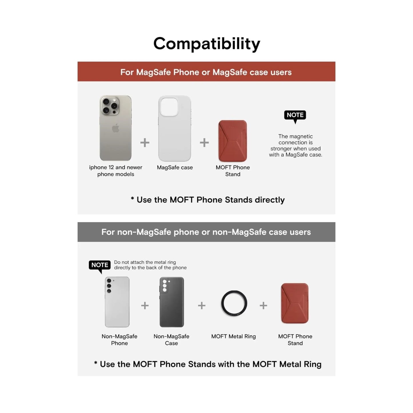 MOFT magnetic wallet stand in clay, with angle adjustment & Magsafe. Available now from xStore.qa in Qatar.