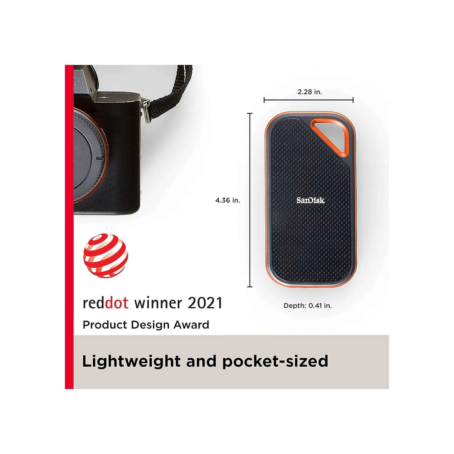 SanDisk Sandisk Extreme Pro portable SSD 1TB, 256-bit AES hardware encryption for security. from xStore.qa in Qatar.