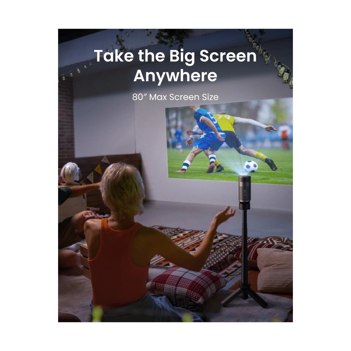 NEBULA Capsule Air Google TV Projector, Up to 2 Hours of Built-In Playtime, Available Now From xStore.qa in Qatar.