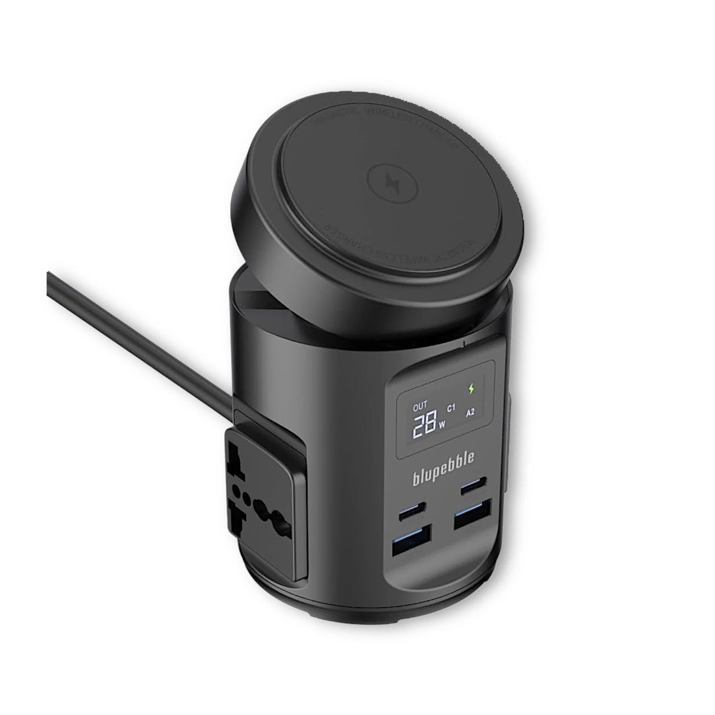 Blupebble MagPod Hub with USB-C PD65W port for rapid charging of laptops, tablets, & other, available at xStore.qa in Qatar.