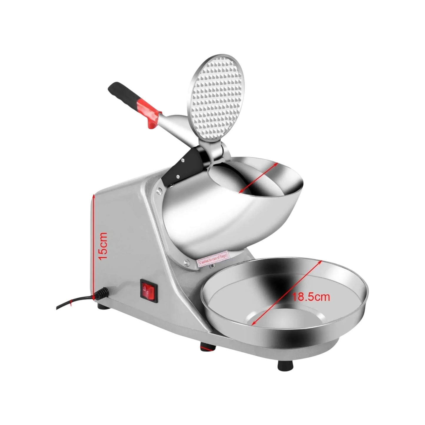 Compact electric ice crusher with anti-splash cover from xStore.qa in Qatar