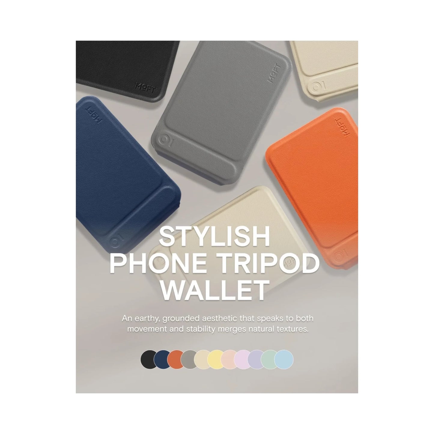MOFT Phone Tripod Stand - Magsafe - Black Made with MOVAS, the revolutionary vegan leather, from xStore.qa in Qatar.