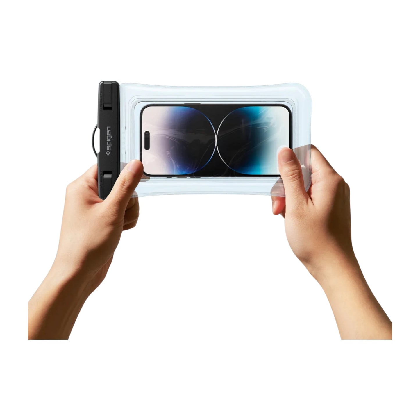 Water-proof Cover For phones, from Spigen Company, the possibility of diving up to 30 meters, Available at xStore.qa in Qatar.