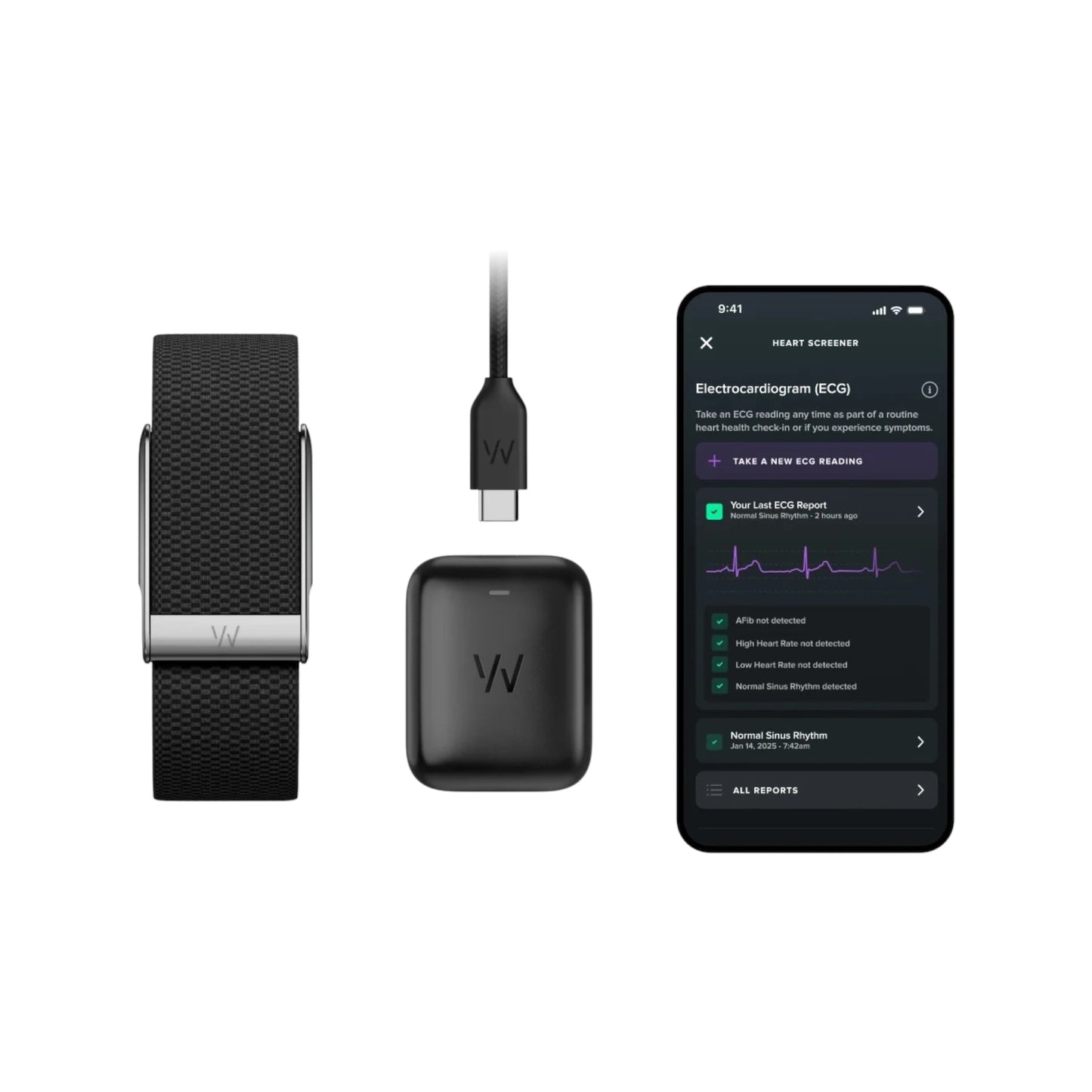 جهاز ووب ام جي لتتبع الصحة واللياقة مع اشتراك سنة، دعم كامل لتتبع الصحة العامة والعمر البيولوجي، من اكس ستور في قطر