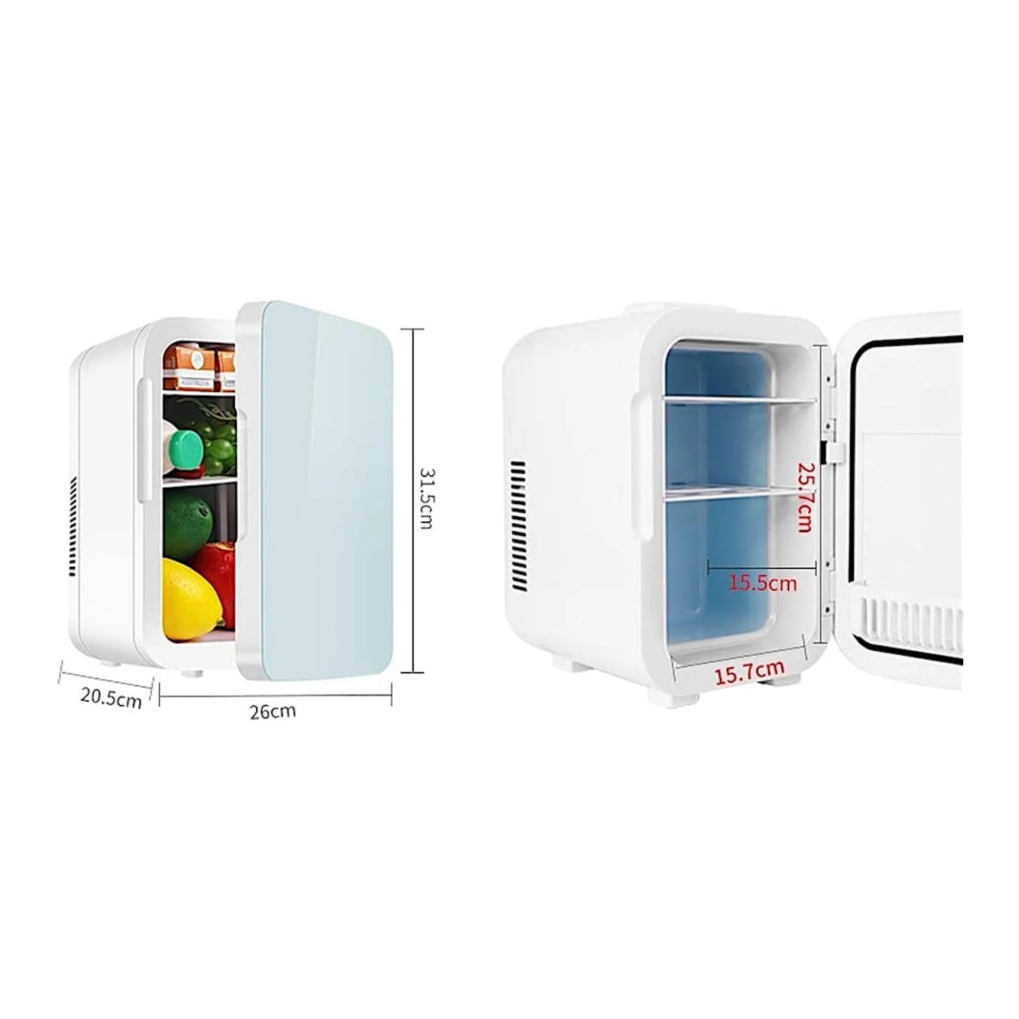 Portable Mini Fridge - Cooling & Heating, 8L capacity for drinks, food, and cosmetics, Available Now From xStore.qa in Qatar.