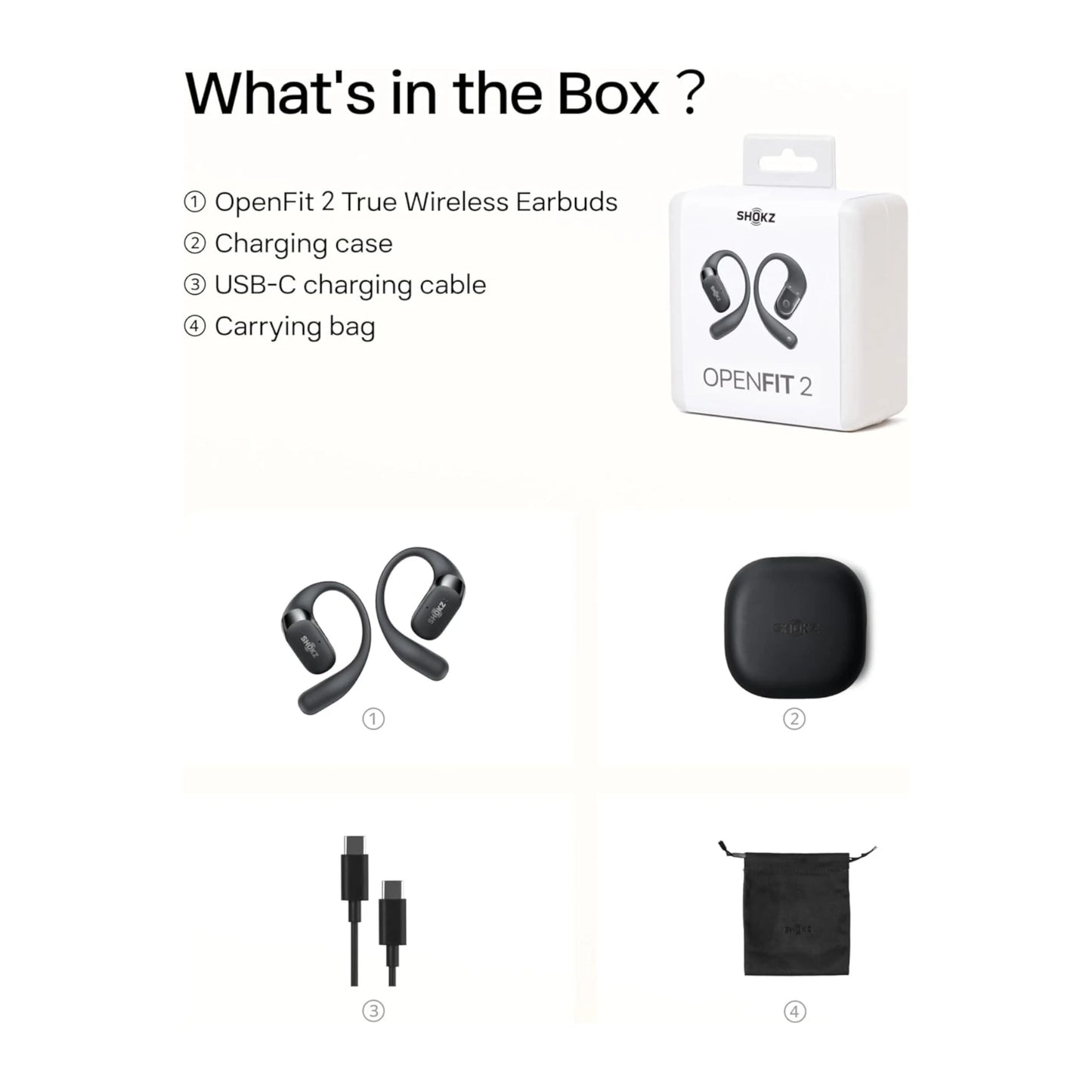 احصل علي سماعة شوكز OpenFit 2 لدي اكس ستور في قطر. استمتع بصوت نقي وراحة طوال اليوم، مقاومة للماء، بطارية ٤٨ ساعة.