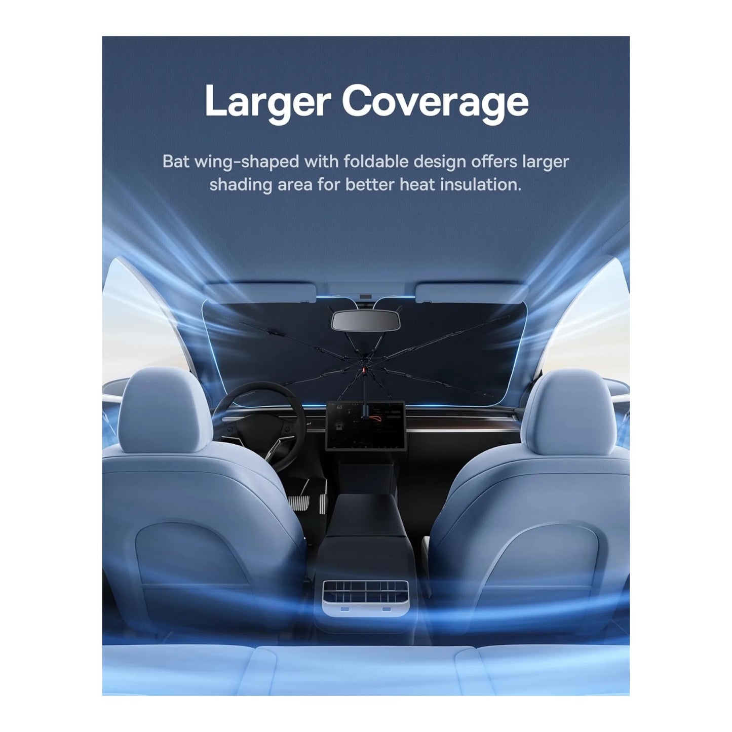 Get Baseus car windshield sunshade keeps your car cool and blocks harmful UV rays, available now from xStore.qa in Qatar.