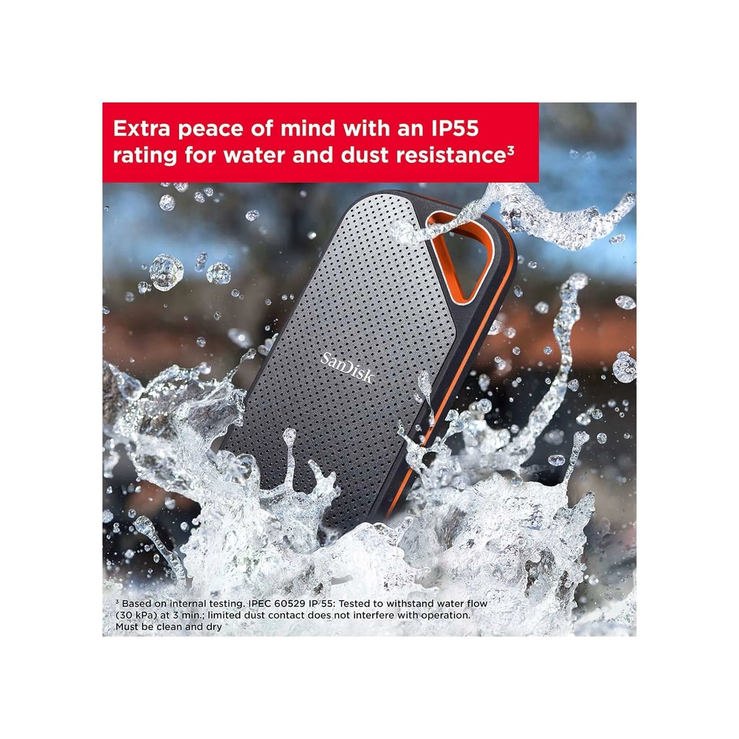 SanDisk Sandisk Extreme Pro portable SSD 1TB, 256-bit AES hardware encryption for security. from xStore.qa in Qatar.
