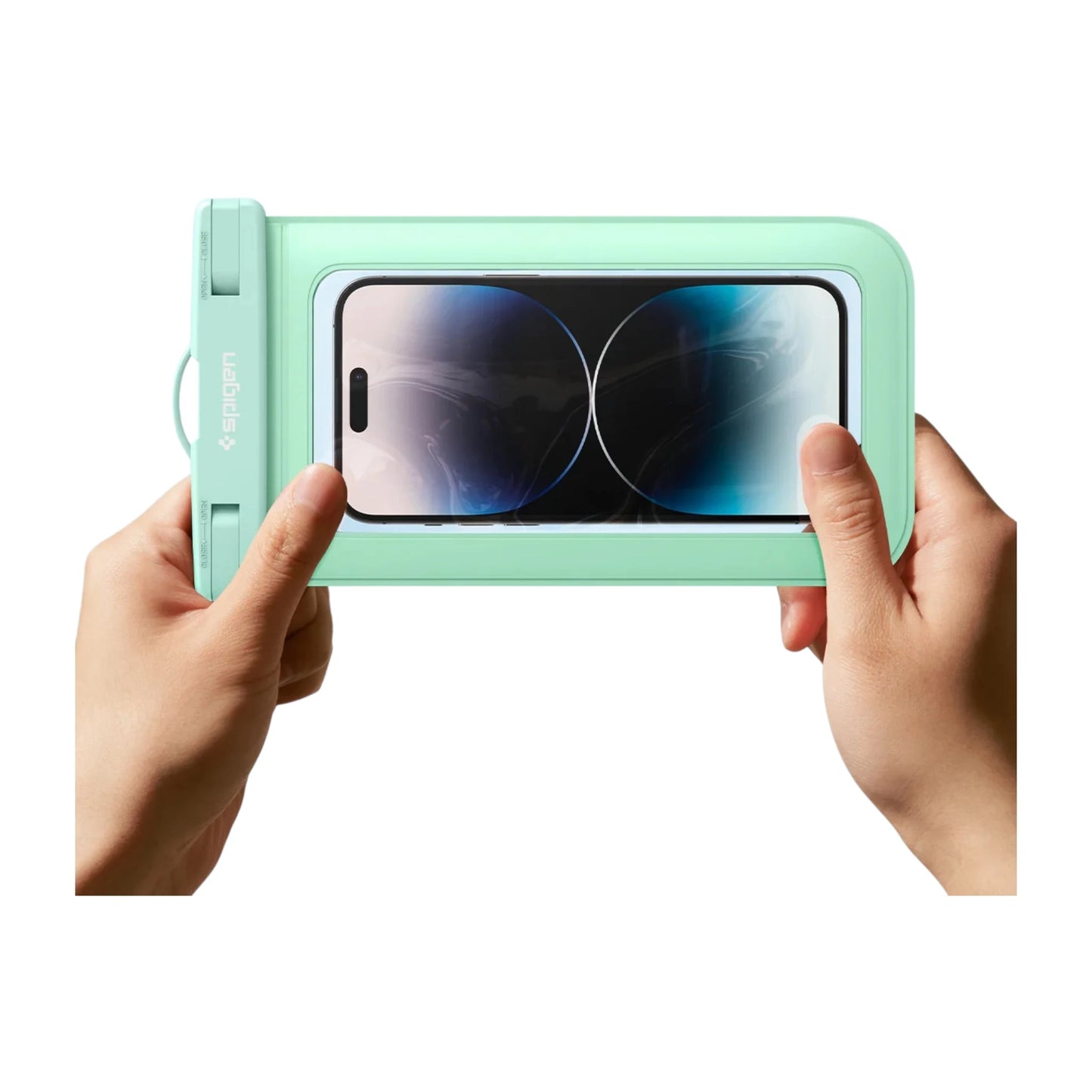 Water-proof Cover For phones, from Spigen Company, the possibility of diving up to 30 meters, Available at xStore.qa in Qatar.