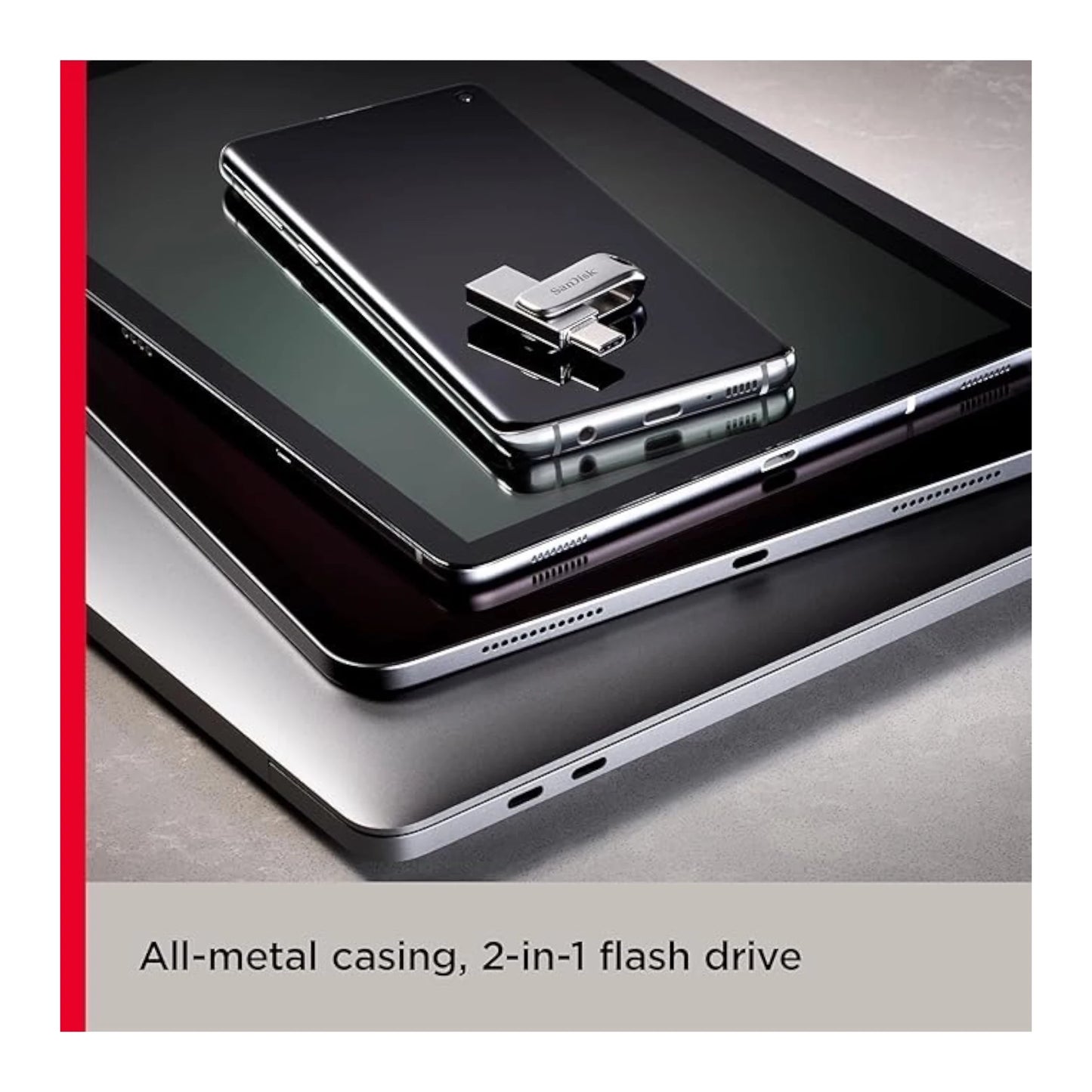 SanDisk Ultra Dual Drive Luxe USB Type-C a reversible USB Type-C & a traditional Type-A, available now from xStore.qa in Qatar.