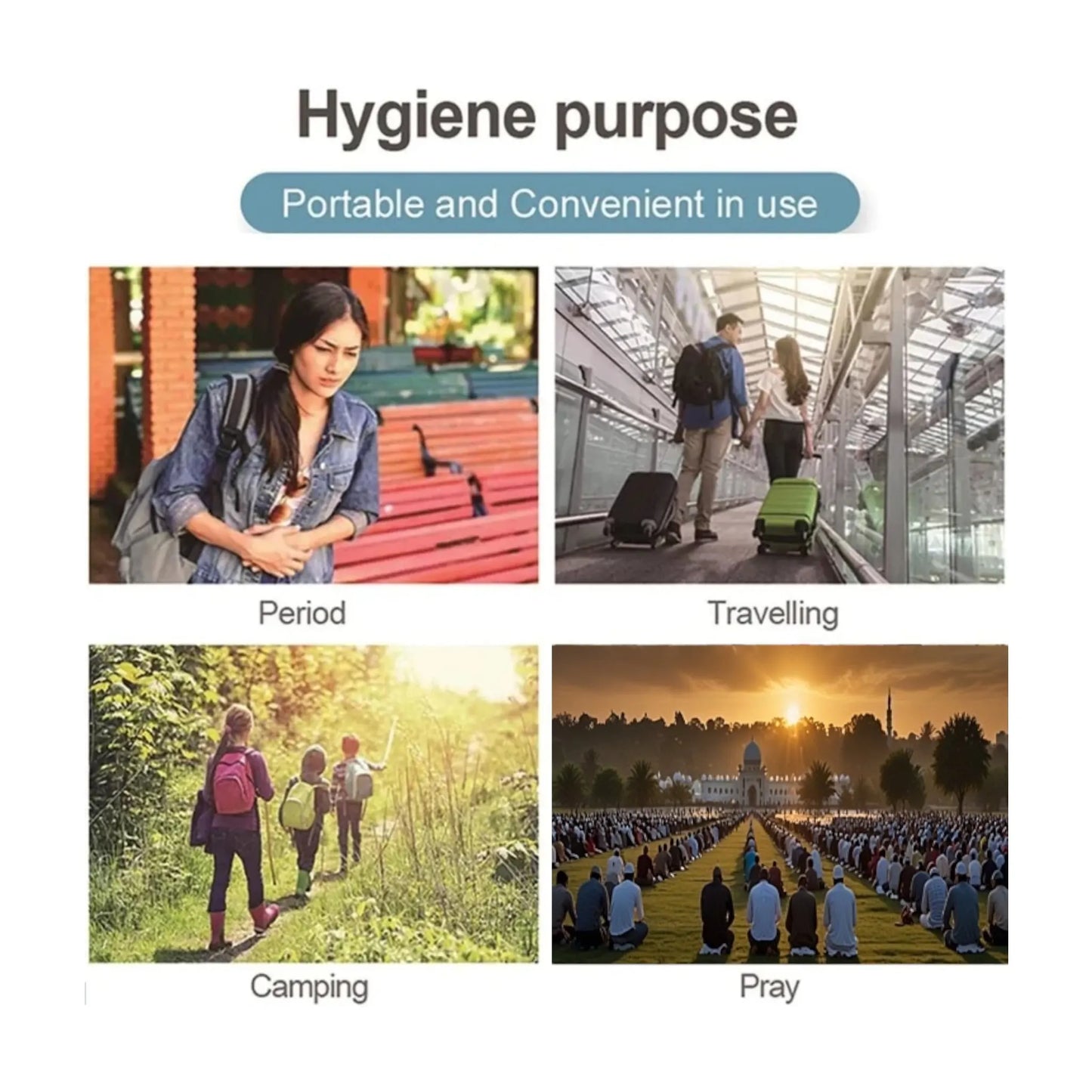 احصل على شطاف محمول للسفر من اكس ستور في قطر. صغير الحجم، مقاوم للماء، سهل الاستخدام في أي مكان، يمكن توصيله بأي عبوة مياه