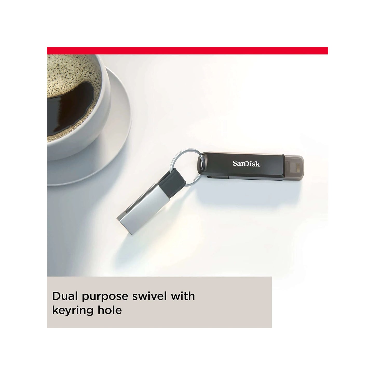 SanDisk iXpand Flash Drive Lightning & Type-C - 128GB - for iPhone, iPad Pro, Mac, and Type C devices. at xStore.qa in Qatar.