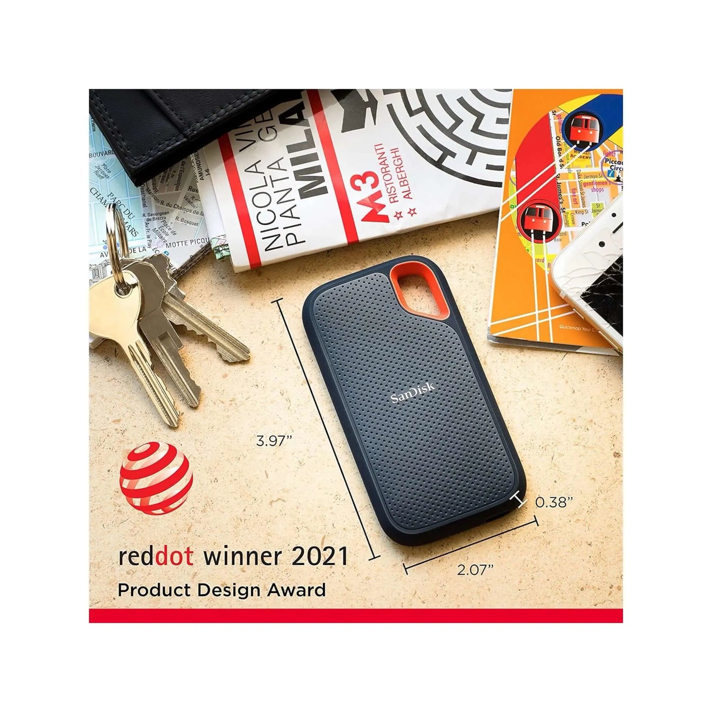 Get SanDisk Extreme portable SSD 1TB، Ruggedized, water-resistant, dust and shock-resistant، at xStore.qa in Qatar.