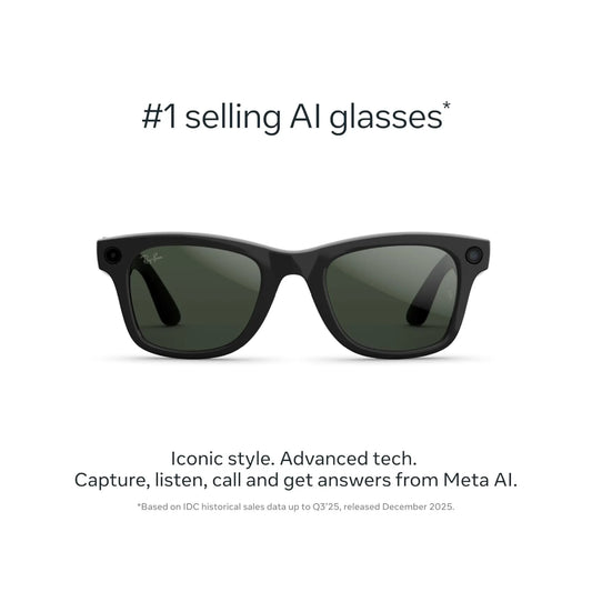 Ray-Ban Meta Wayfarer Gen 2 Shiny Black / Transitions Graphite Green - Large