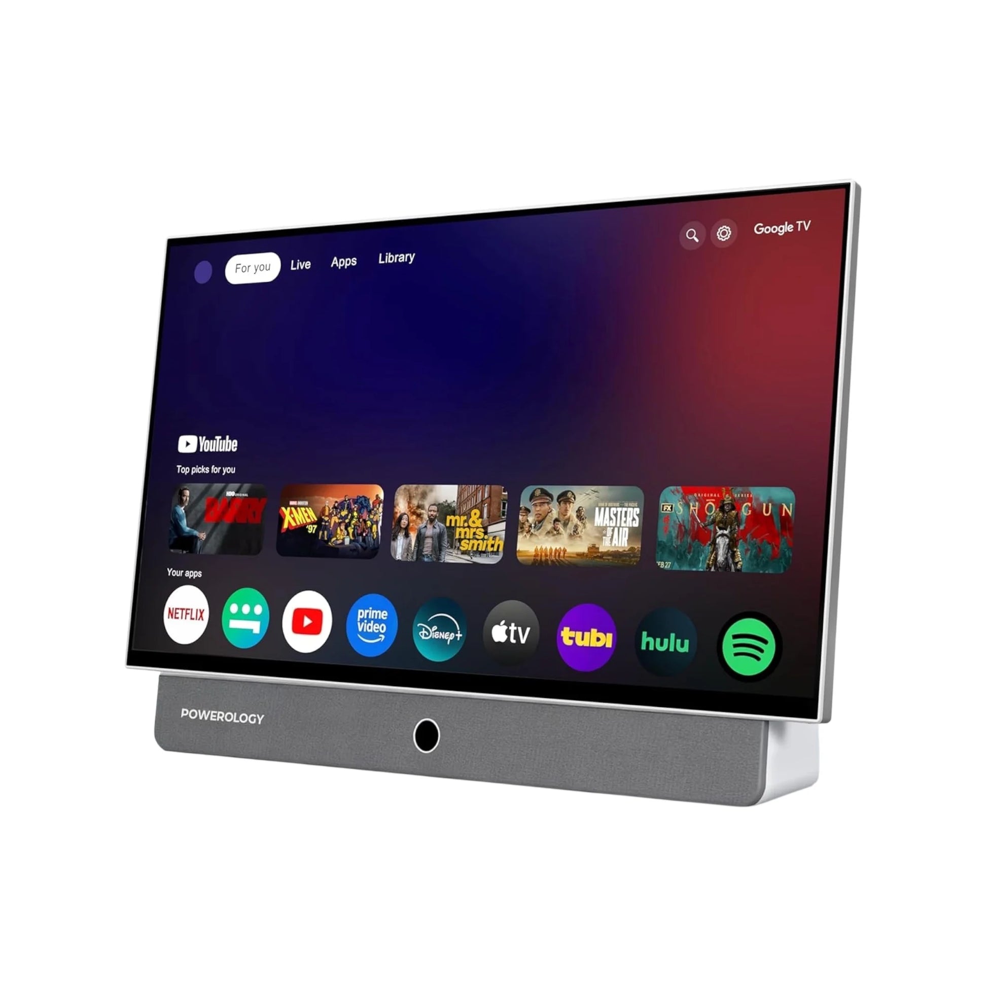 Powerology 27 inch portable smart TV Android screen with battery xStore in Qatar