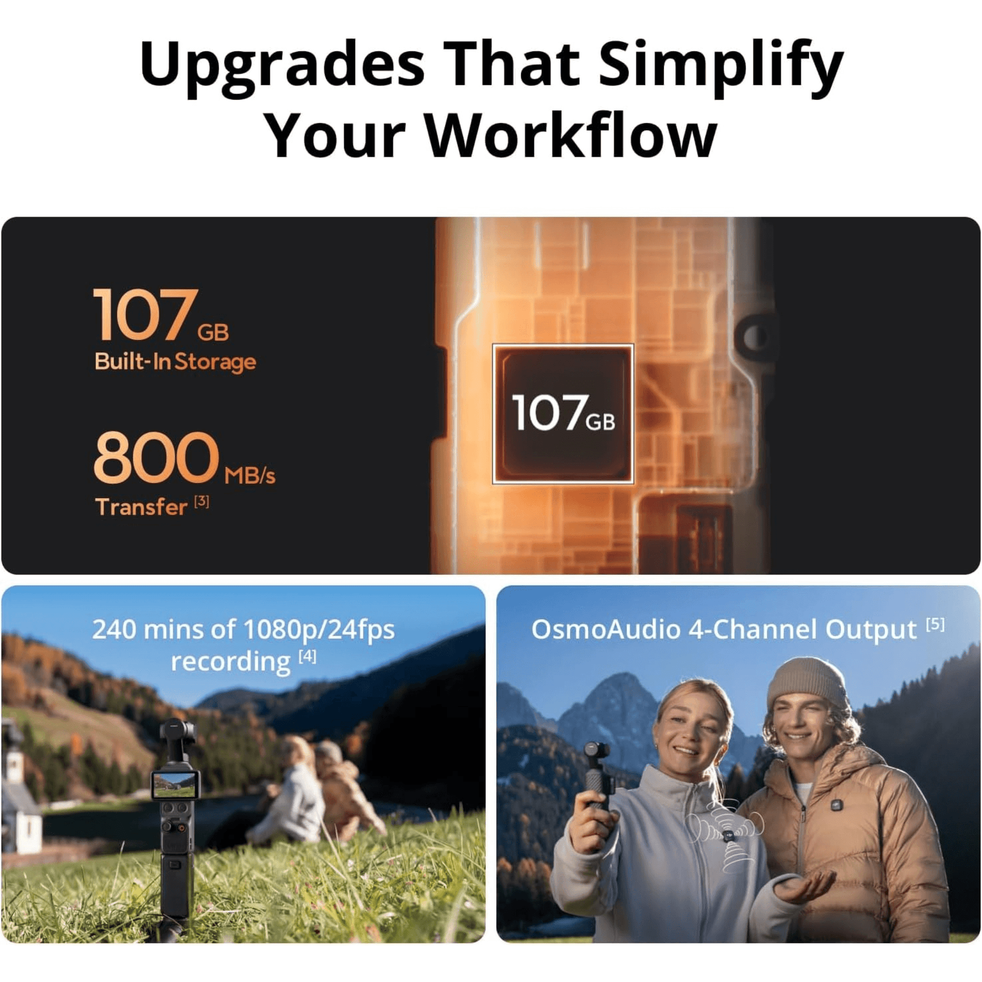 DJI Osmo Pocket 4 Creator Combo 4K Camera from xStore in Qatar, Shoots 4K video up to 240fps.