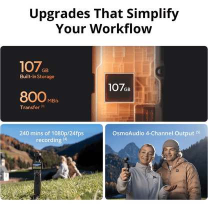 DJI Osmo Pocket 4 Creator Combo 4K Camera from xStore in Qatar, Shoots 4K video up to 240fps.