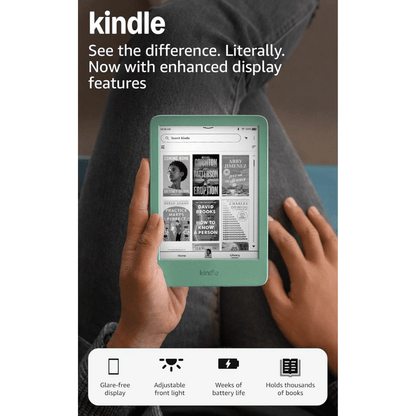 Amazon Kindle (11th Gen) 16GB, Adjustable front light, now up to 25% brighter at maximum setting.
