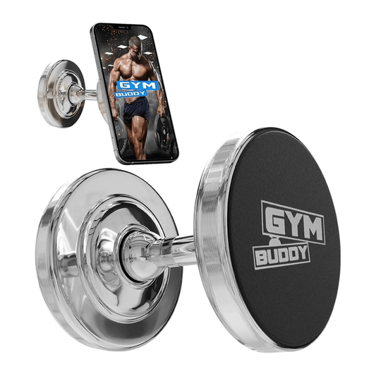 Gym Buddy Magnetic Phone Mount, secure and adjustable mount for easy access during workouts, from xStore in Qatar.