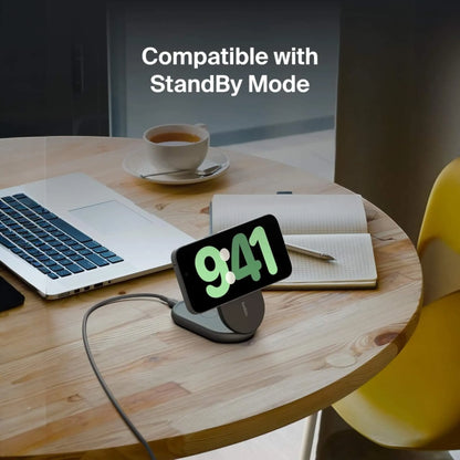 Belkin MagSafe-Compatible 2-in-1 Magnetic Foldable Charger, 15W, portable and efficient for Apple devices, from xStore in Qatar.