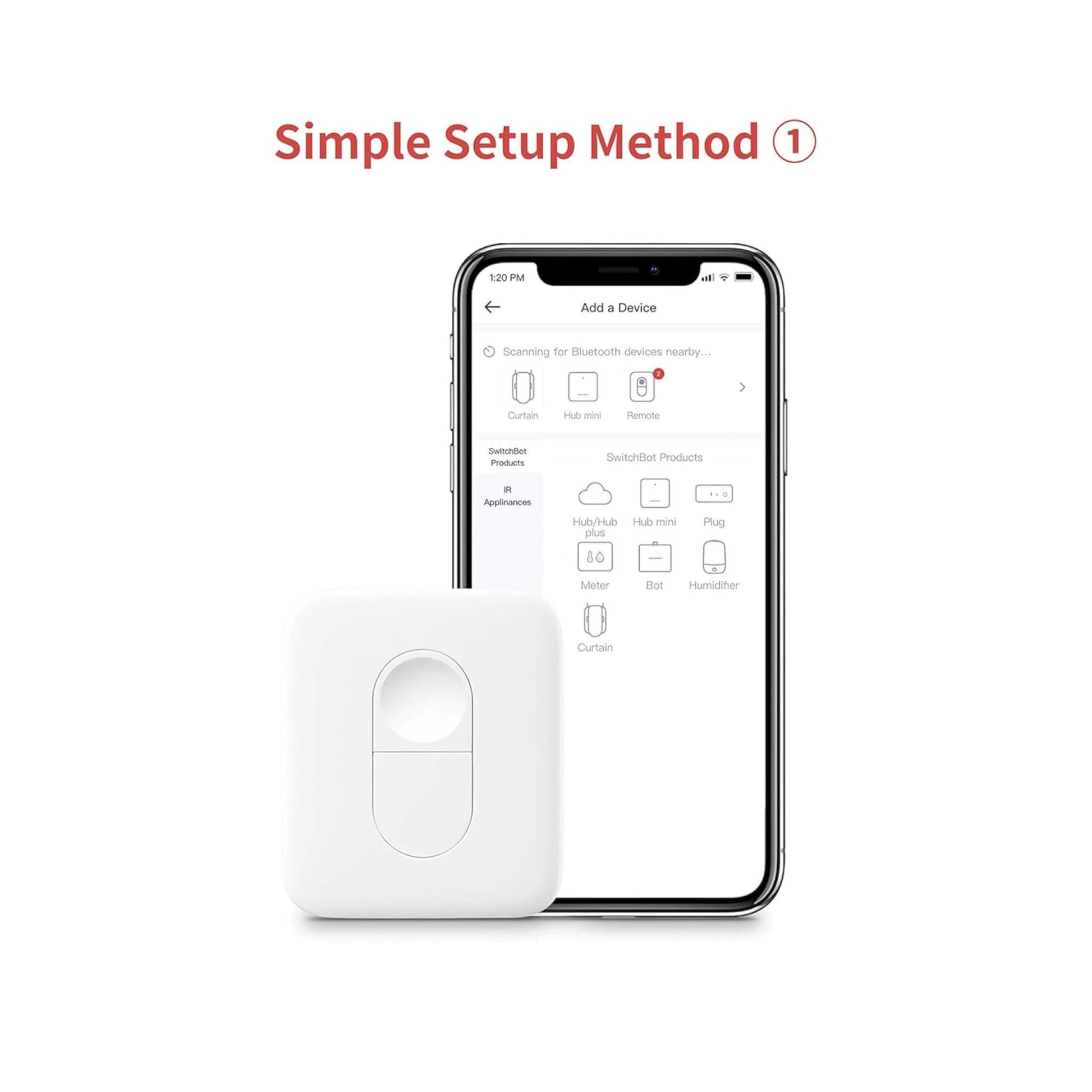 SwitchBot Remote One Touch Button, Control with Just 1 Click - There's no need to use your smartphone. xStore in Qatar.