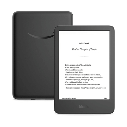 Amazon Kindle (11th Gen) 16GB, 6-inch glare-free display for clear reading in different lighting conditions.