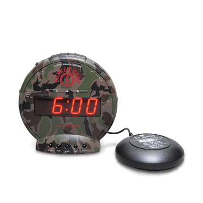 Sonic Bomb alarm clock with super shaker, loud sound, and vibration, perfect for heavy sleepers from xStore in Qatar.