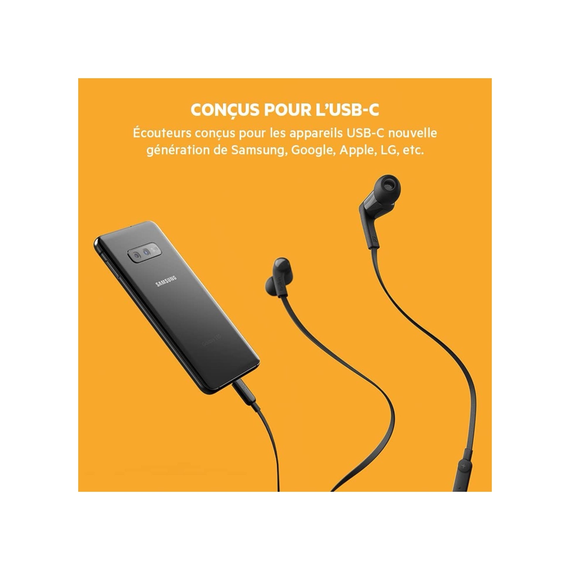Belkin SOUNDFORM™ Headphones USB-C from xStore in Qatar, ightweight design keeps the cable tangle-free in a pocket or bag.