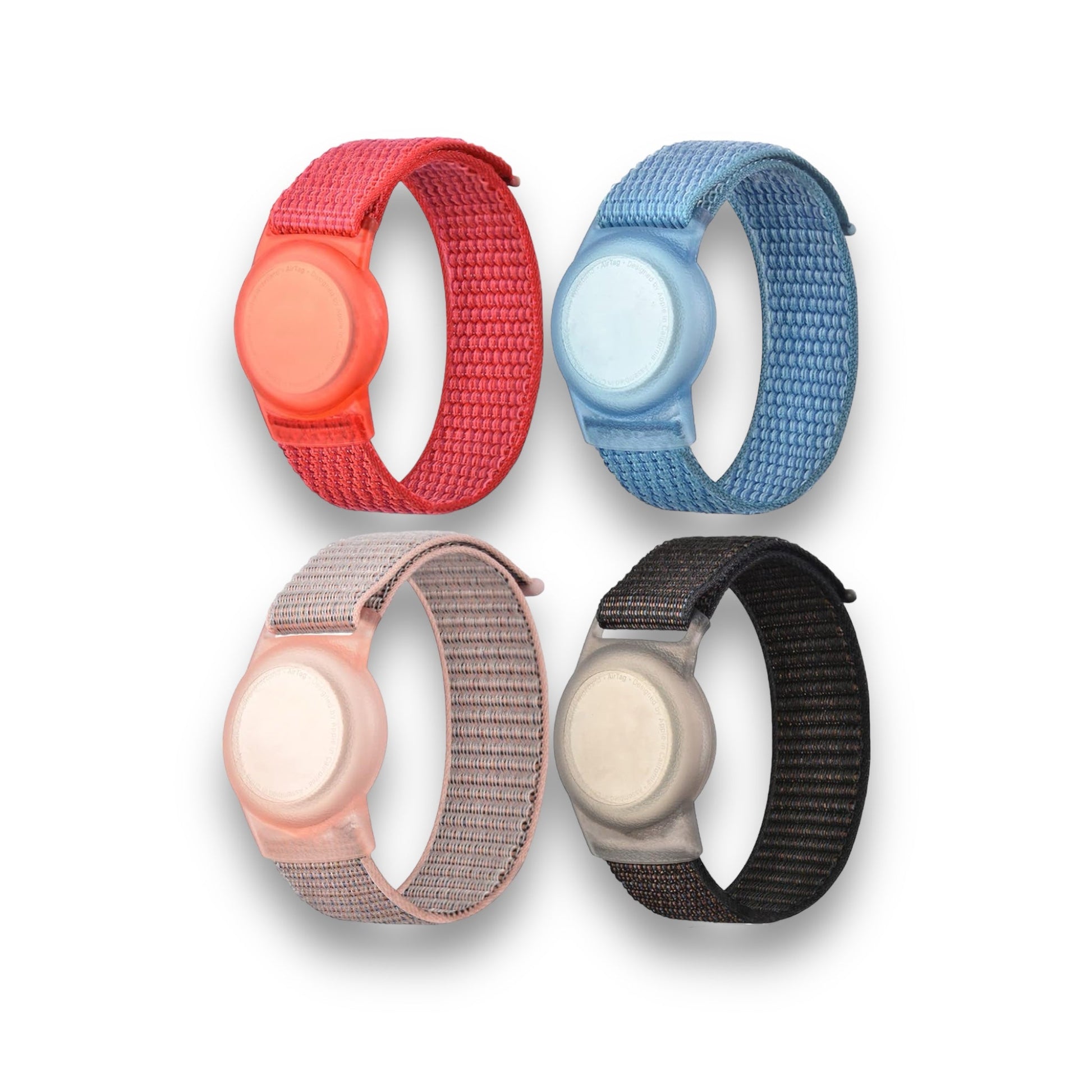 Adjustable nylon AirTag bracelet for kids and elders, offering comfort, durability, and 360-degree protection from xStore in Qatar
