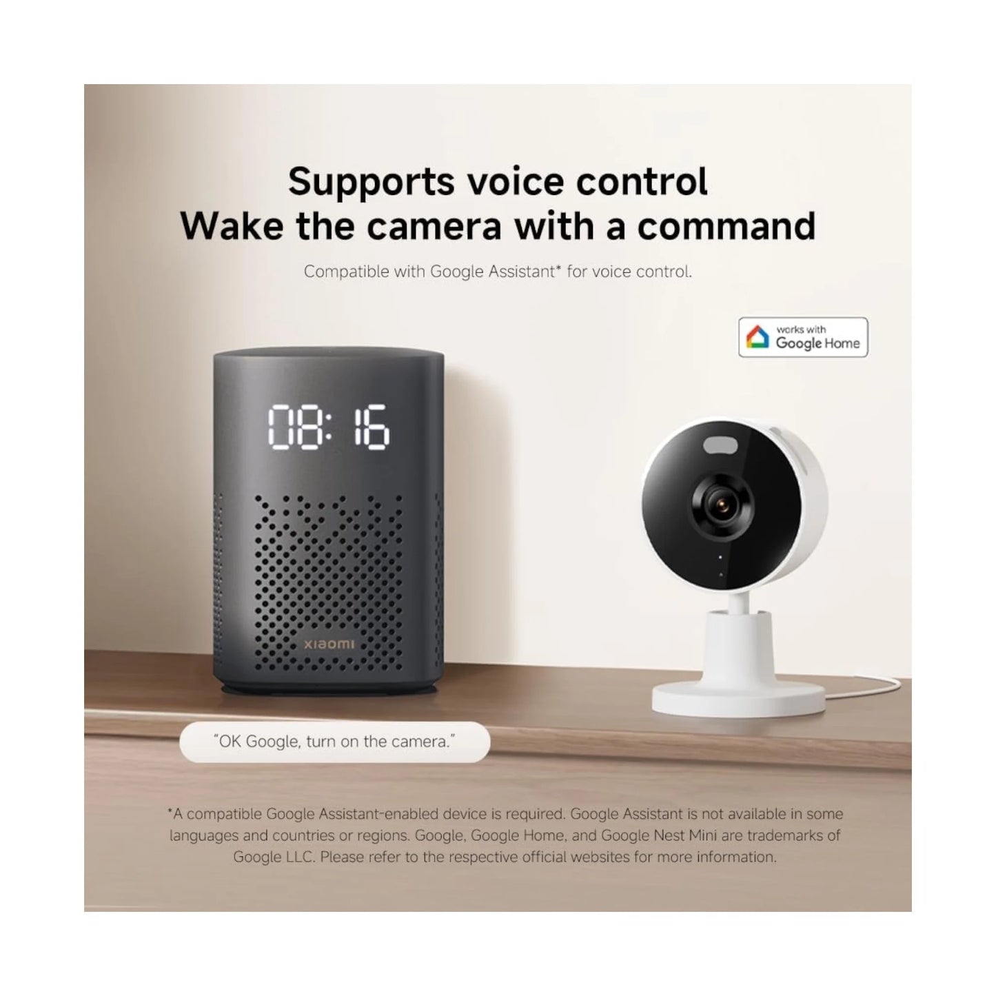 Get Mi Xiaomi Smart Camera C100 2K high-resolution video with 3MP camera sensor. Infrared night vision, from xStore.qa