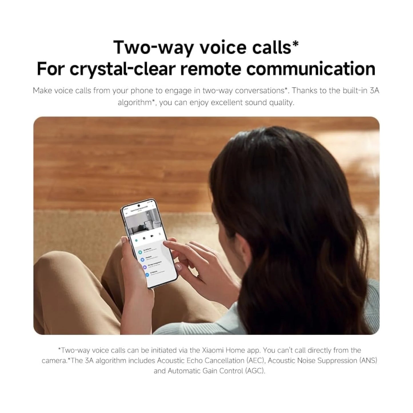 Get Mi Xiaomi Smart Camera C100 2K high-resolution video with 3MP camera sensor. Infrared night vision, from xStore.qa