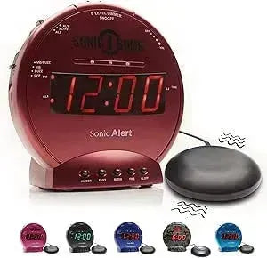 Sonic Bomb Dual Extra Loud Alarm Clock, Bed Shaker, ideal for heavy sleepers, intense sound, vibration, from xStore in Qatar.