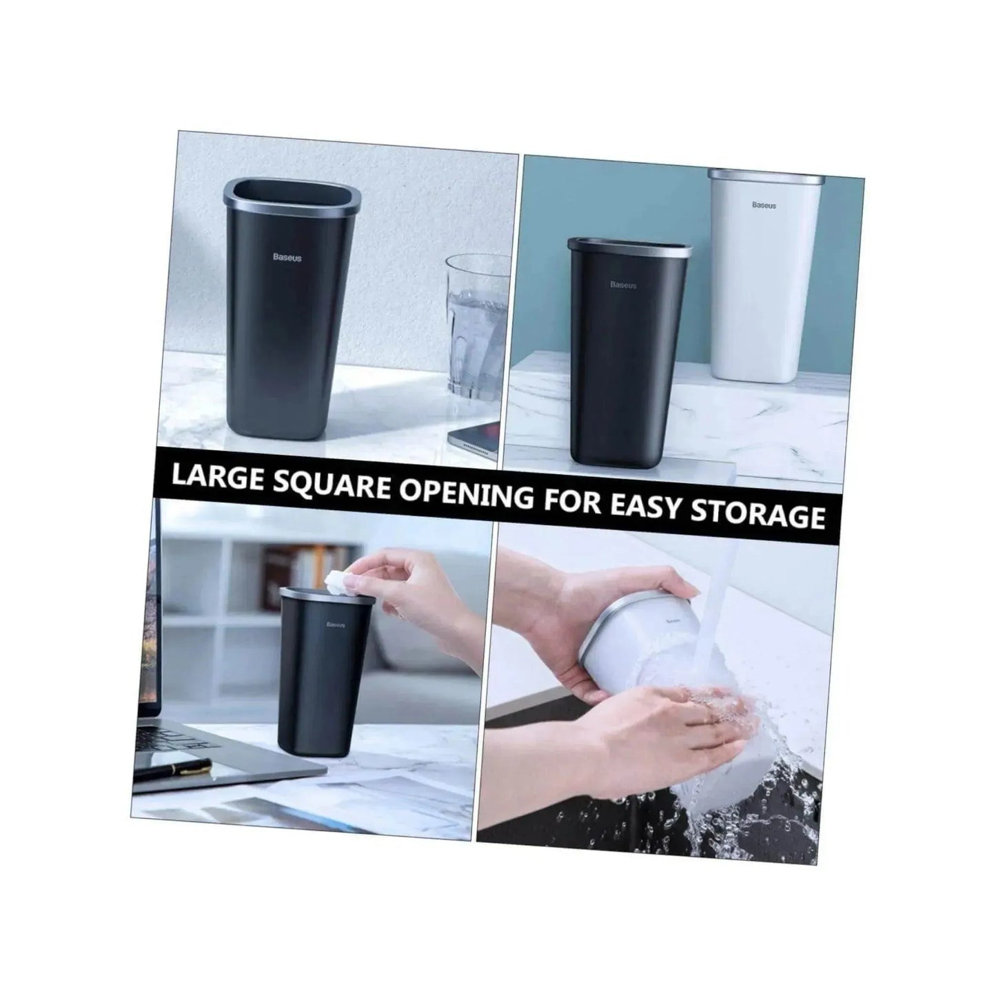 Baseus Car Trash Can Mini Garbage - Compact, durable waste bin, ideal for cars, keeps car clean, available at xStore in Qatar.