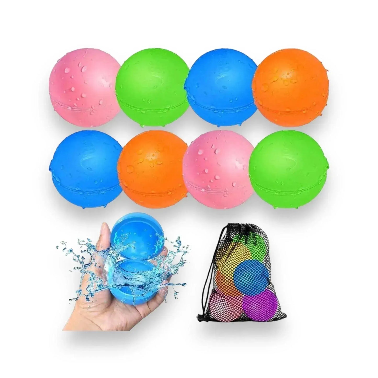 Reusable magnetic water balloons for quick filling and easy sealing, perfect for outdoor summer fun, from xStore in Qatar.