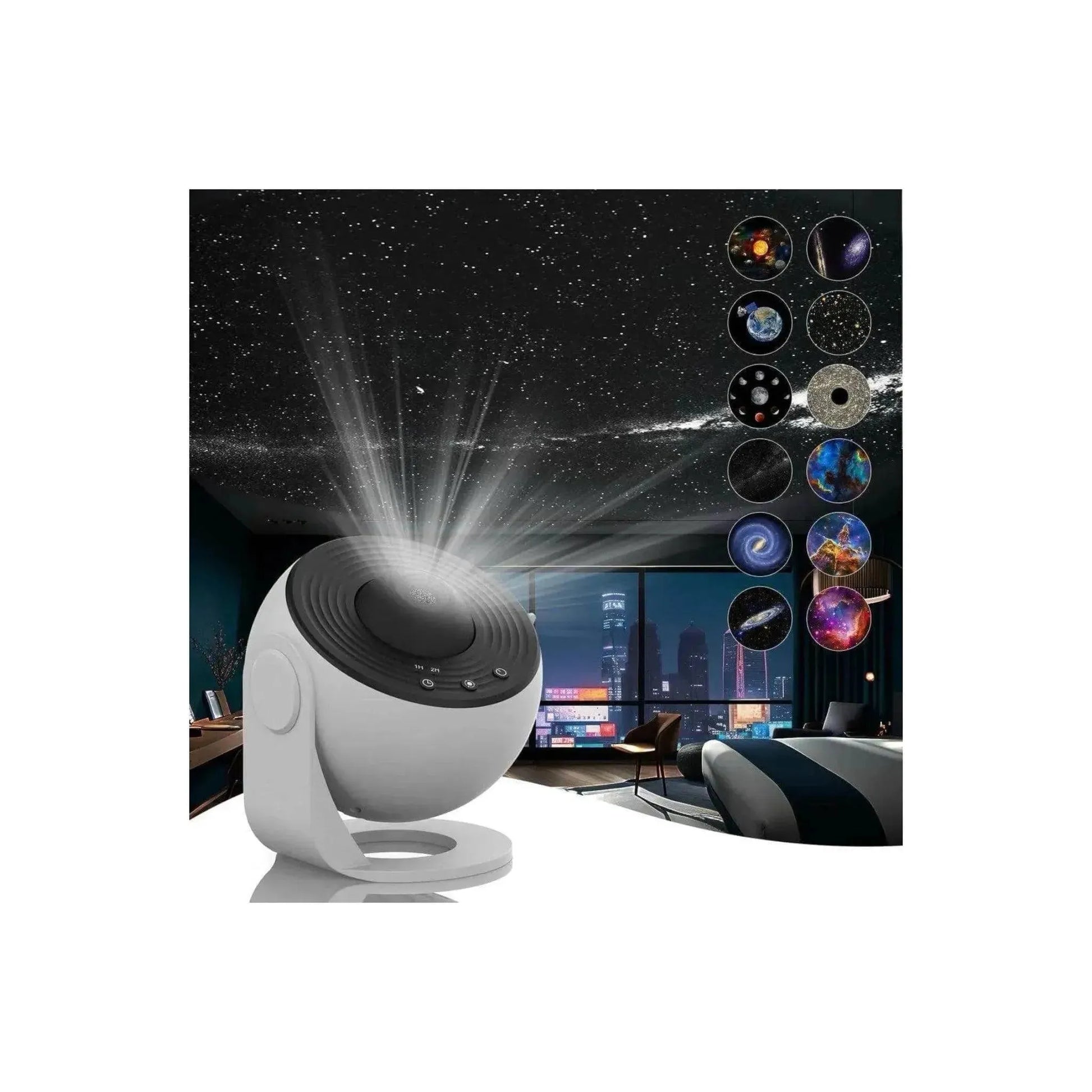 Galaxy Projector LED Lights for Bedroom, creates a stunning night sky ambiance with soothing lights, from xStore in Qatar.