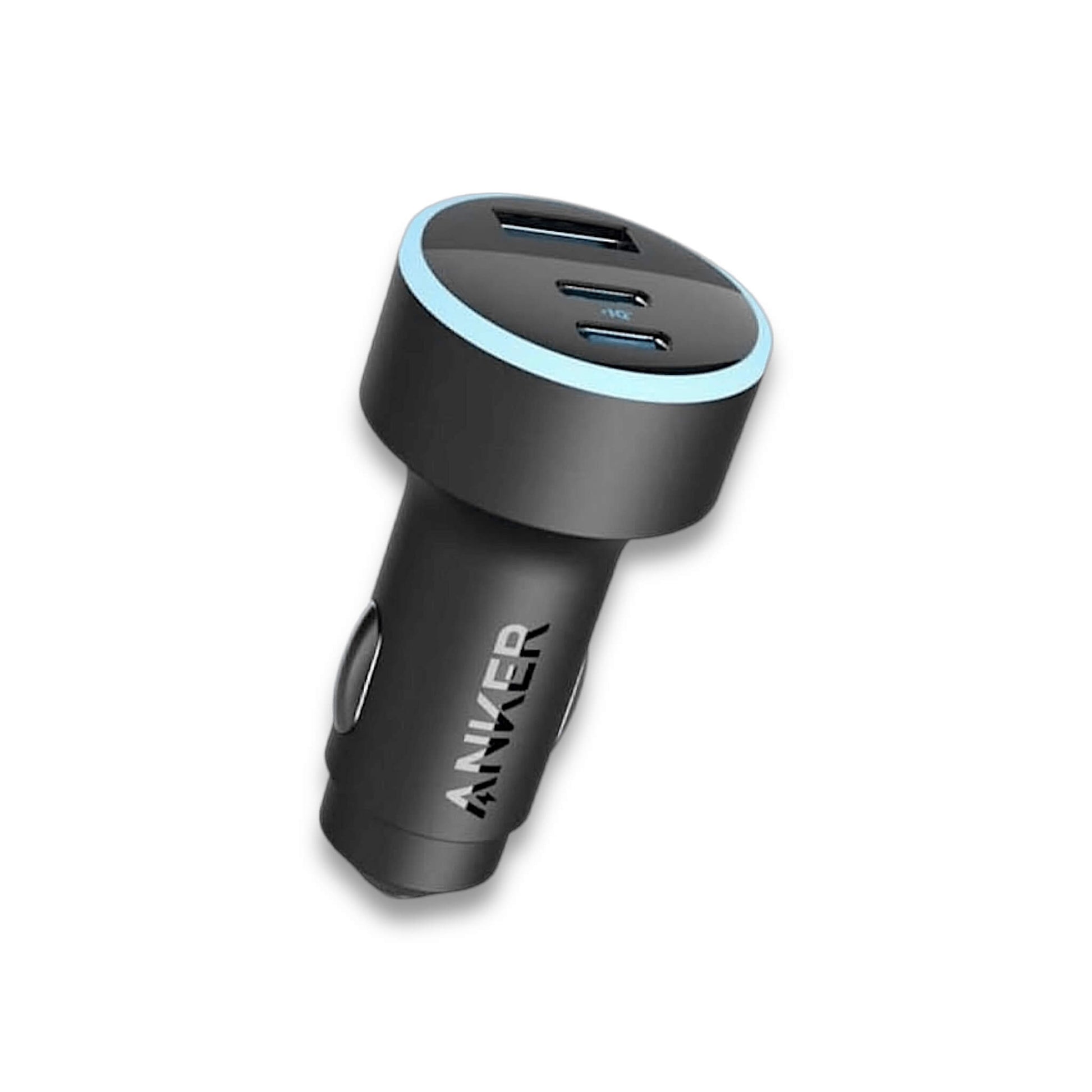 67W car charger with dual USB-C and one USB-A port for simultaneous charging from xStore in Qatar
