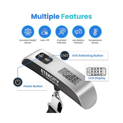 Portable travel scale with auto-off feature, overload indicator, and compact design from xStore in Qatar
